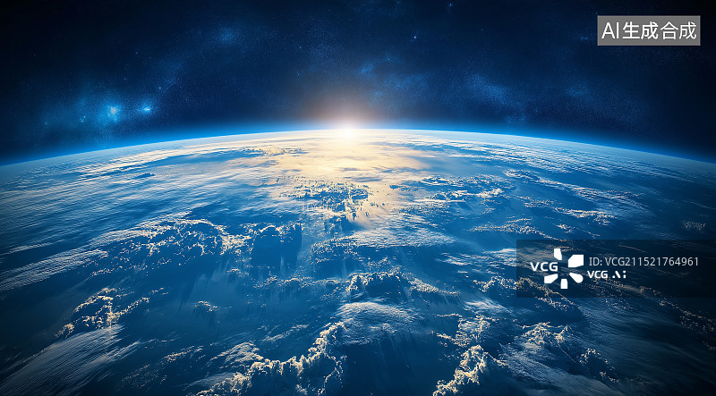 【AI数字艺术】宇宙视角看地球图片素材