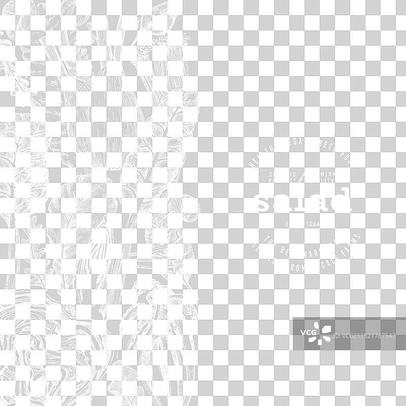 手绘绿色蔬菜设计模板图片素材