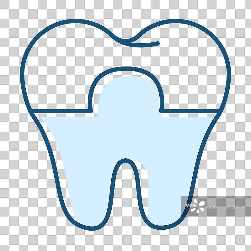 牙冠线条图标图片素材