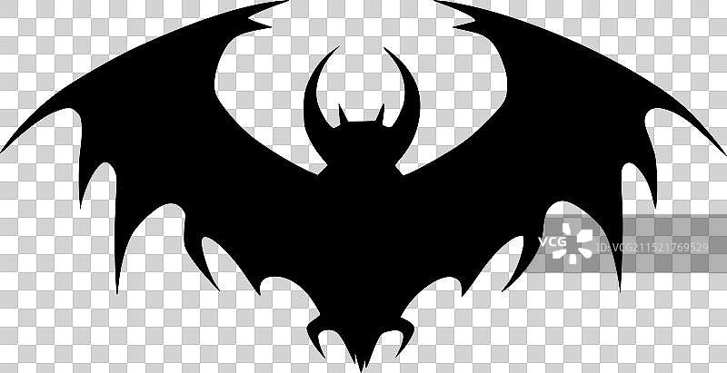 蝙蝠 - 极简扁平风logo图片素材