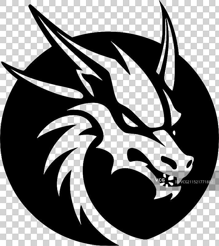 龙 - 高质量标志 - 适合T恤使用图片素材