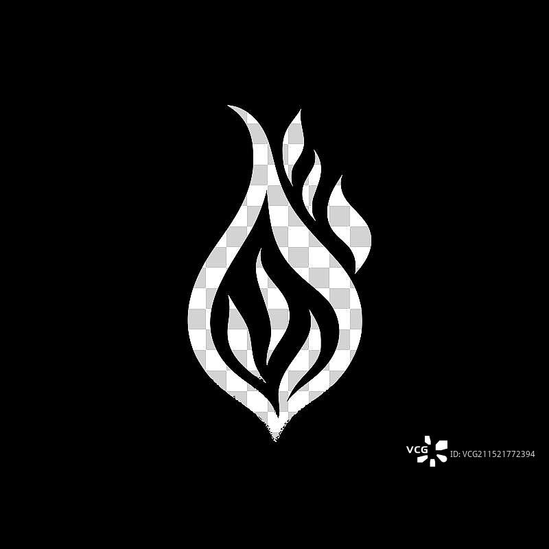 黑白火焰图片素材