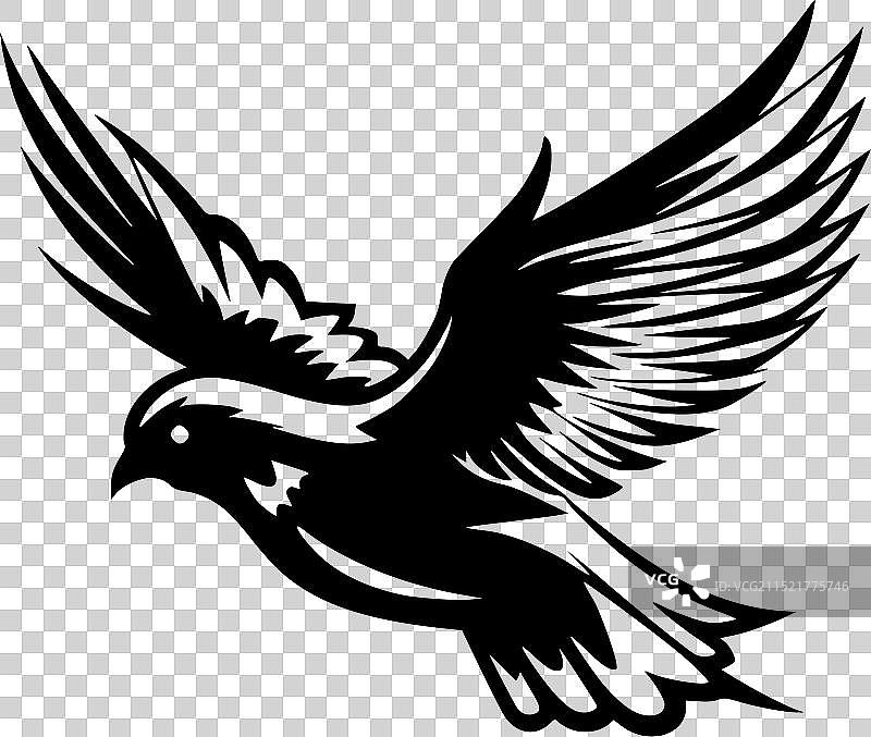 高品质鸽子logo，适用于T恤图片素材