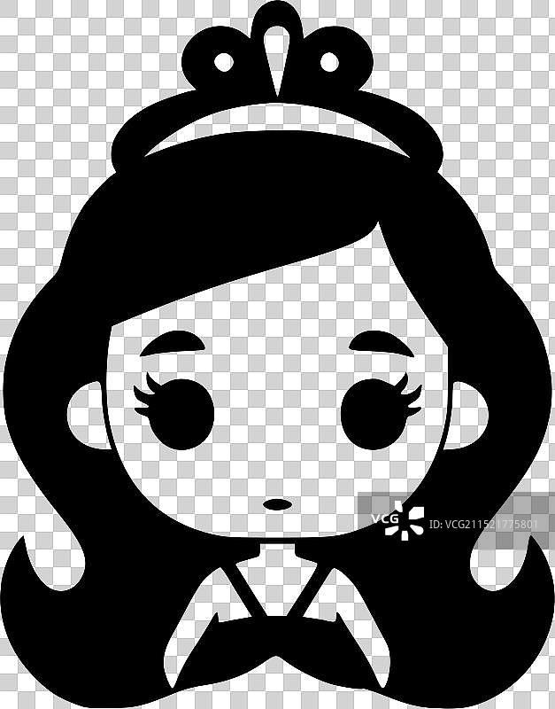 公主极简剪影图片素材