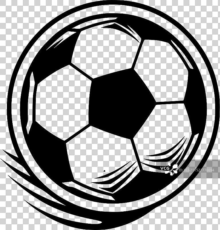 足球-简约扁平风格logo图片素材