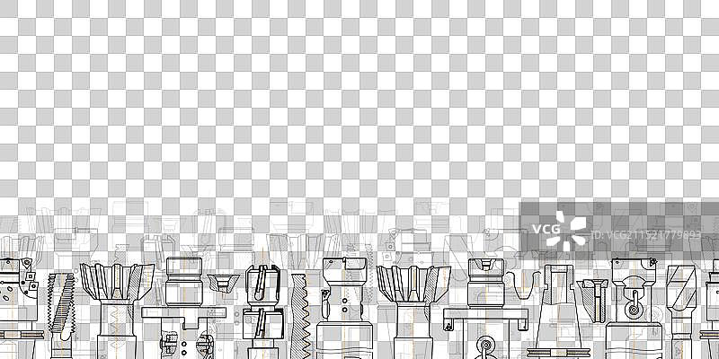 棕褐色机械工程图纸图片素材