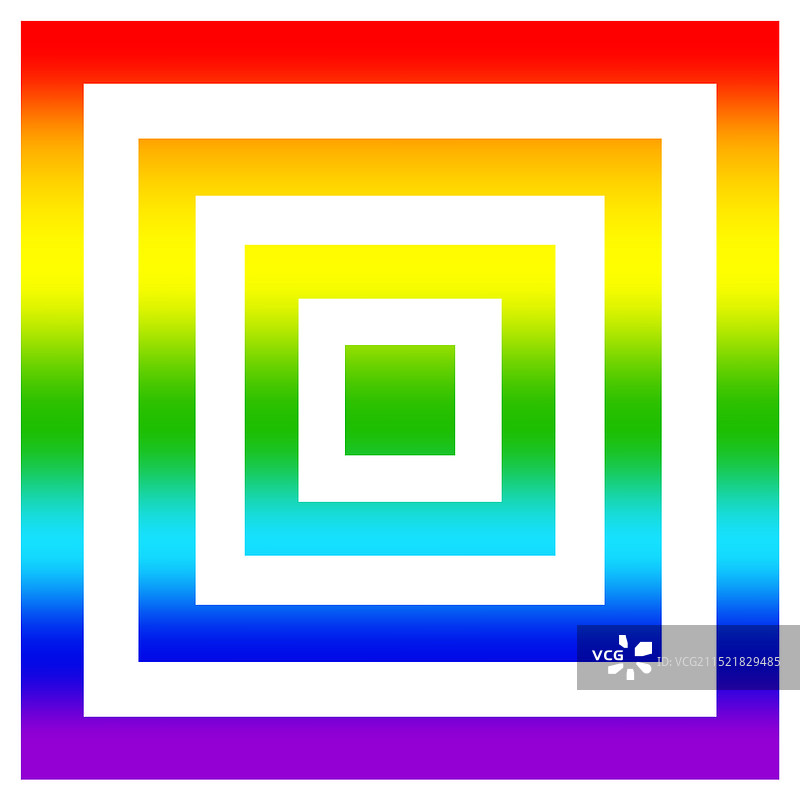 彩虹渐变正方形活力几何图案图片素材