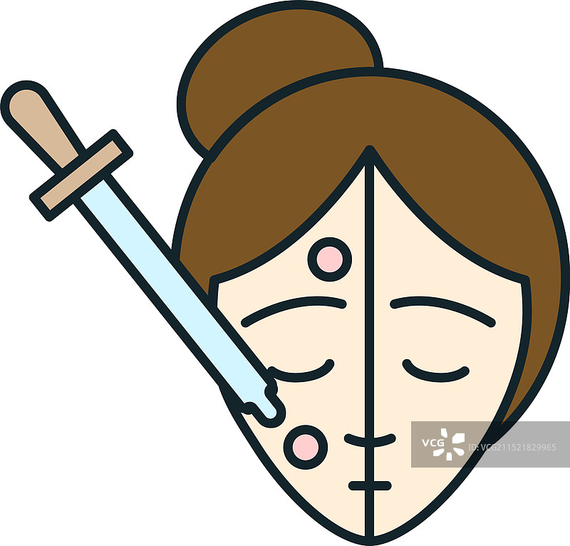 在脸上涂抹精华液护肤的女人图片素材