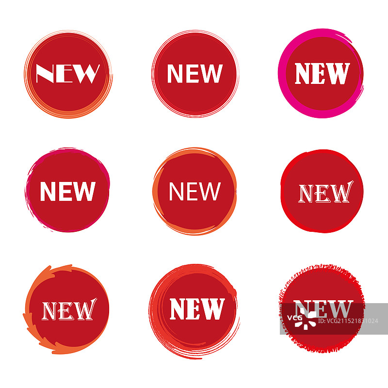 红色和粉色标签新品系列图片素材