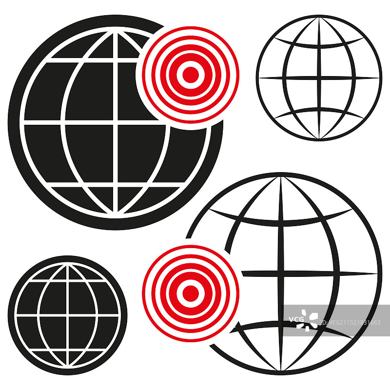 全球疼痛图标世界地图符号图片素材