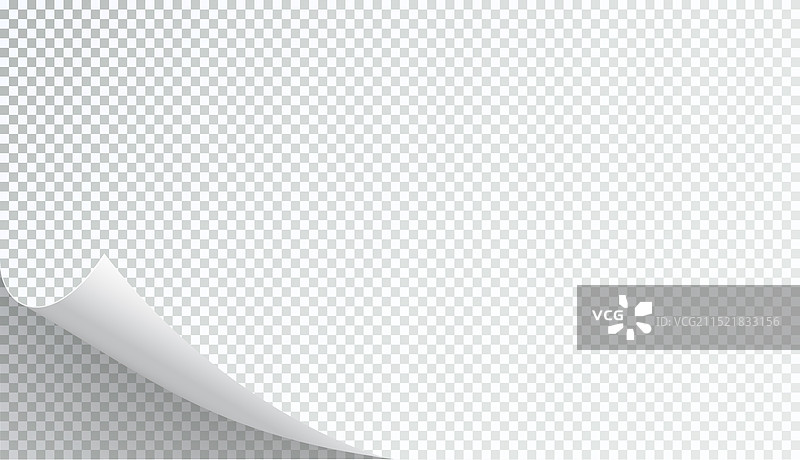 逼真的卷曲书页角图片素材