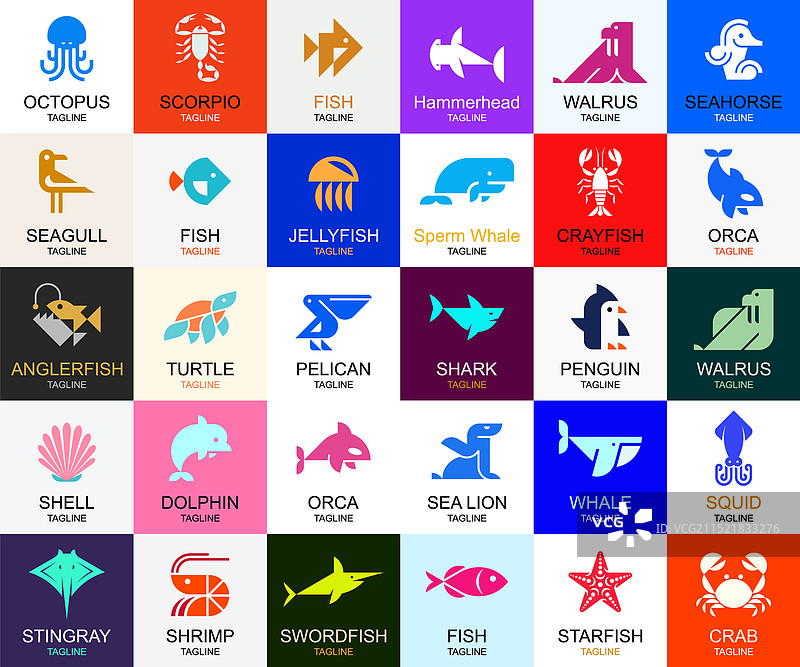 动物标志合集图片素材