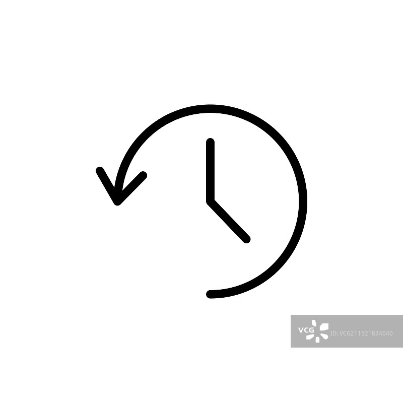 过去的时间图标集：最近的浏览器历史记录符号图片素材