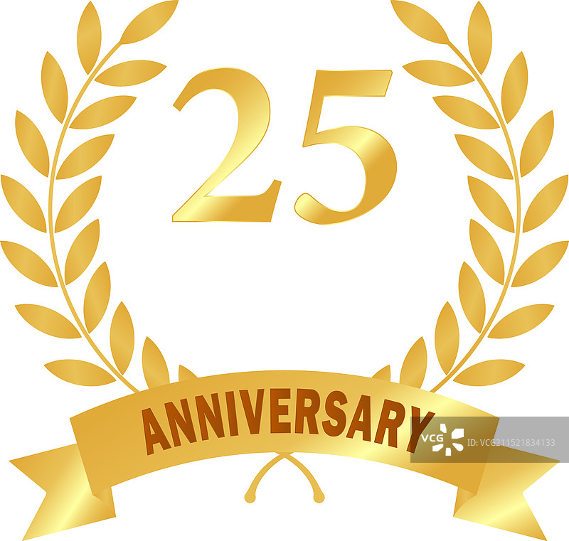 25周年金色叶子金色等级图片素材