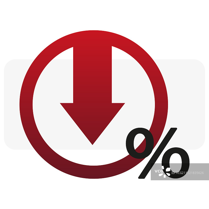红色箭头百分比下降利润箭头金融图片素材