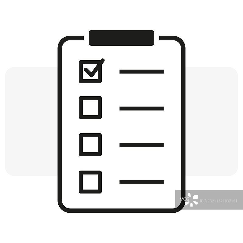 用于报告设计的扁平清单复选标记图标图片素材