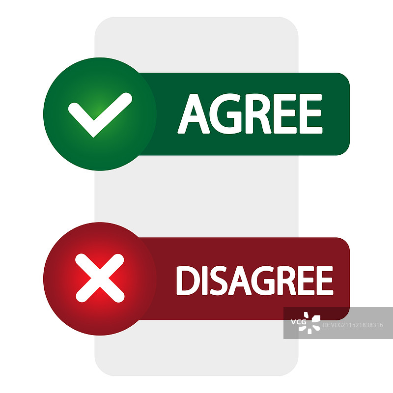 绿色赞同红色反对图片素材