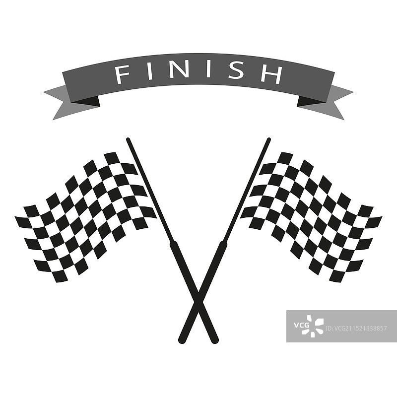 方格旗终点，EPS 10图片素材