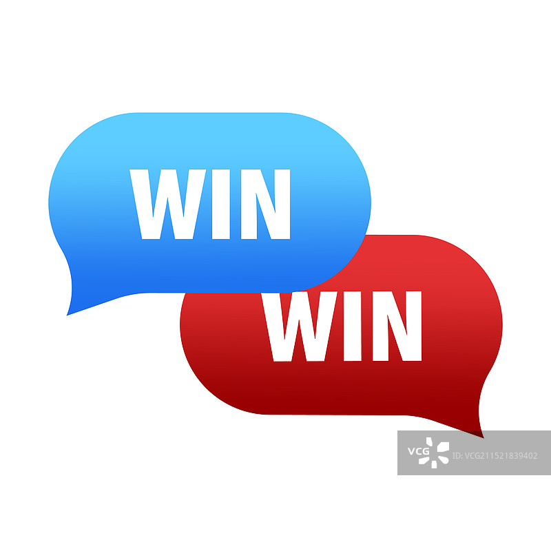 双赢对话气泡谈判概念图片素材