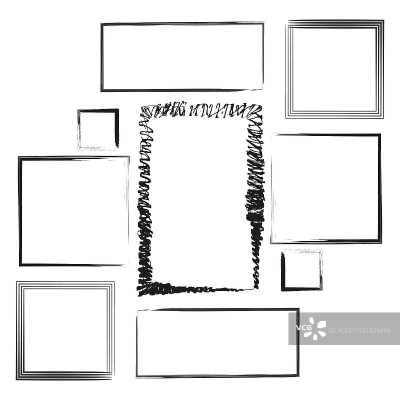 用于banner设计的画笔矩形，EPS 10图片素材