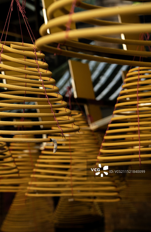 广东省惠州市博罗罗浮山风景区 道教五大观之一 酥醪观 盘香特写图片素材