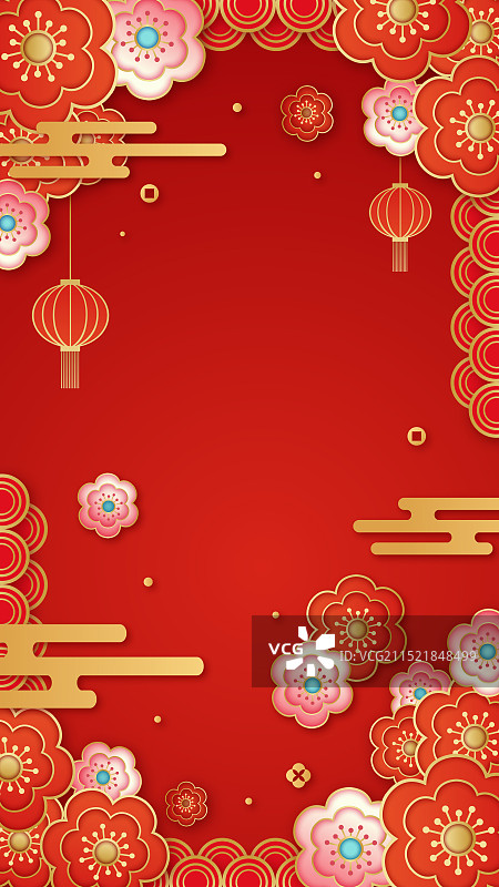 2025年蛇年春节剪纸立体横版矢量海报模板图片素材