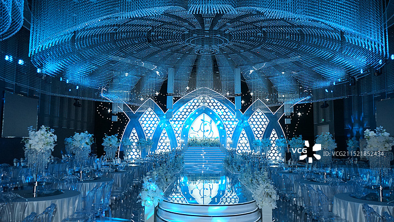 梦幻婚礼现场礼堂图片素材