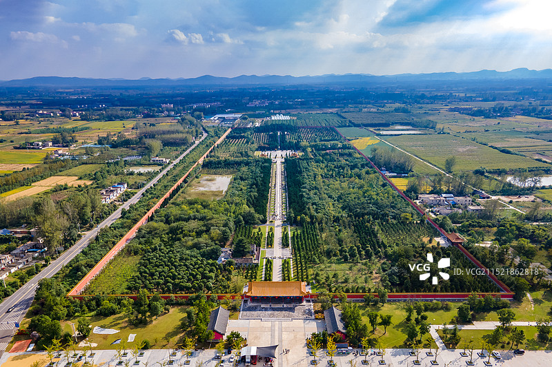 航拍安徽凤阳明皇陵图片素材