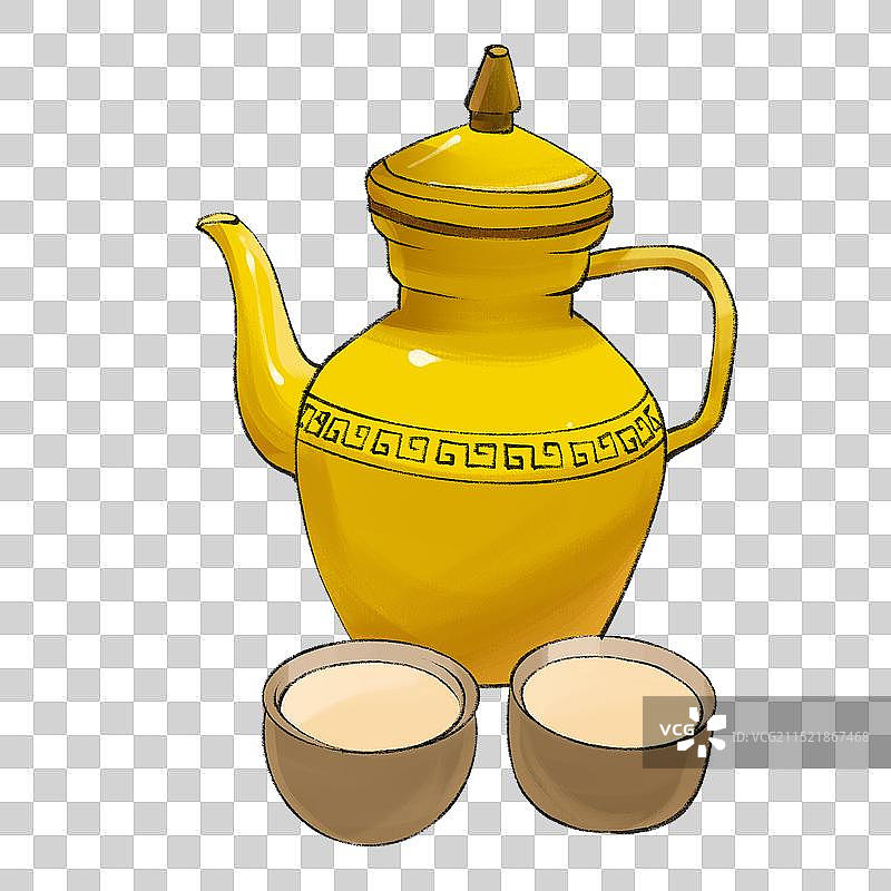 酥油茶-西藏特色美食土特产小吃插画元素图片素材