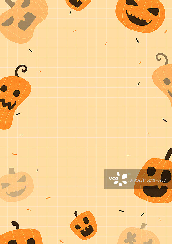 万圣节南瓜边框背景图片素材