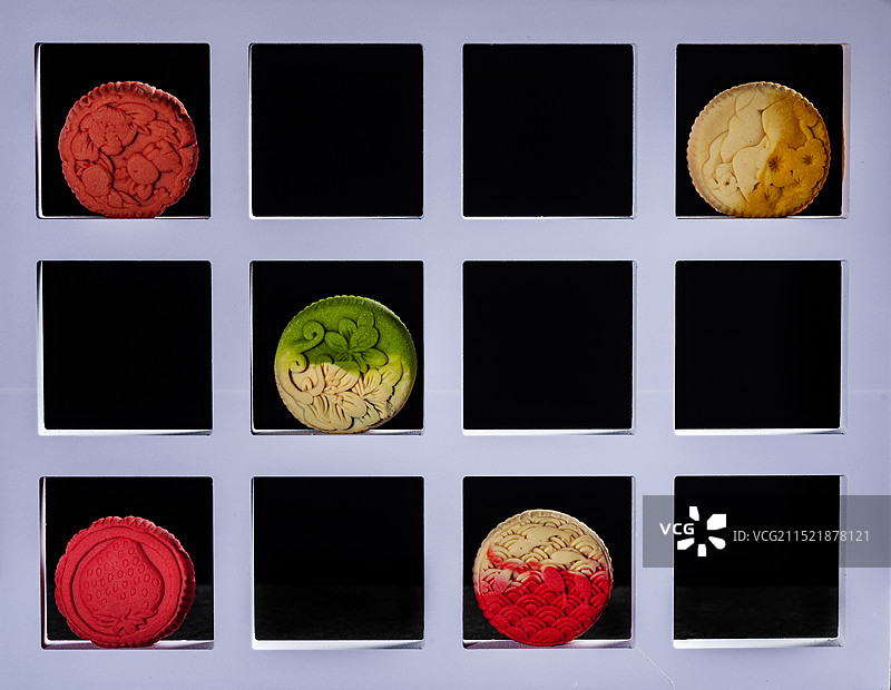 中秋月饼+微距摄影图片素材