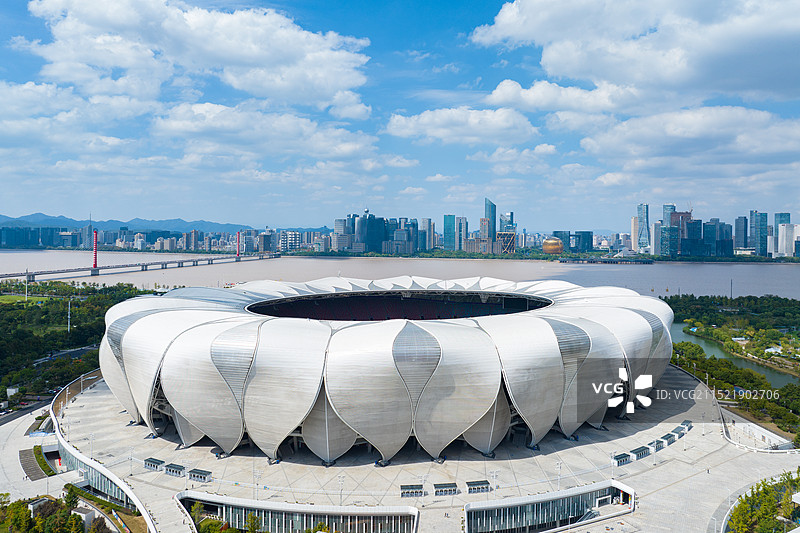 杭州奥体中心大莲花体育馆图片素材
