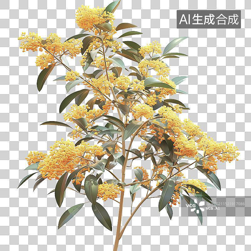 【AI数字艺术】桂花元素图片素材