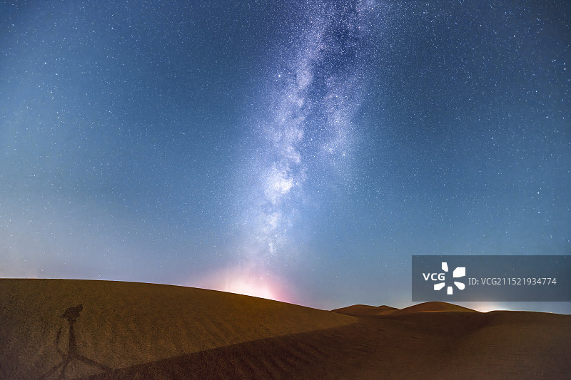 宁夏沙漠银河图片素材