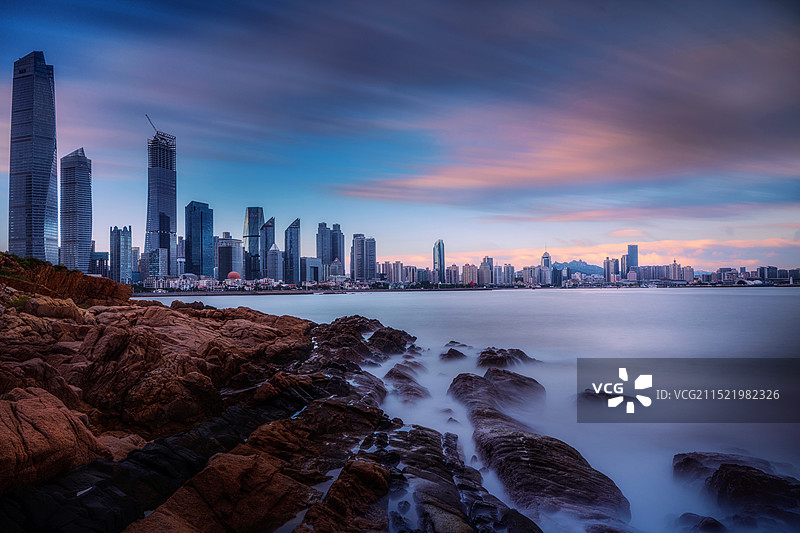 海上有青岛图片素材