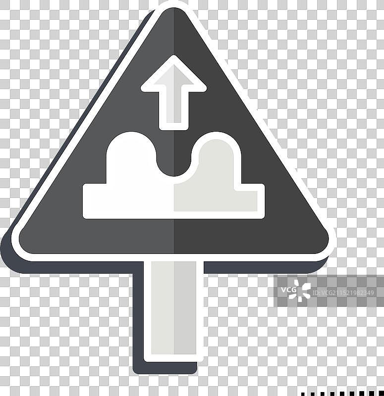 道路不平路标符号图片素材