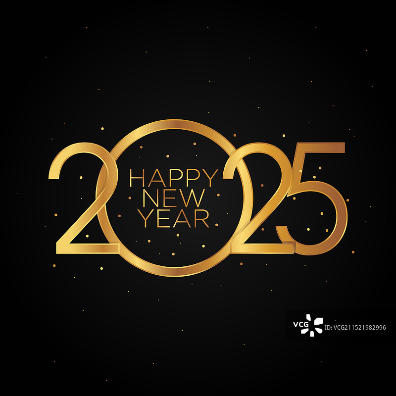 奢华字母数字新年2025图片素材