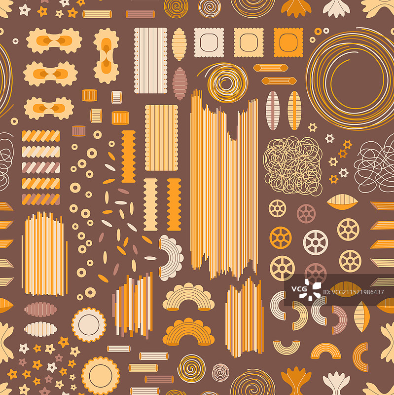 意大利面和意粉类型图案图片素材