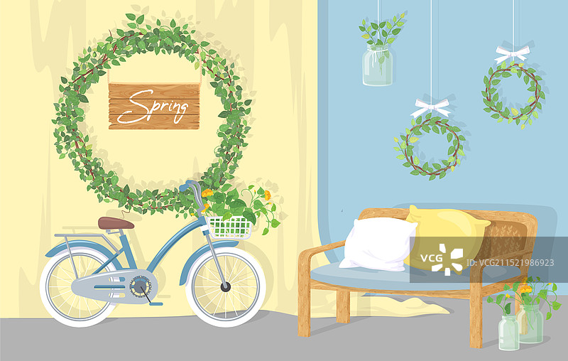 可爱的舒适省份春季摄影区背景图片素材