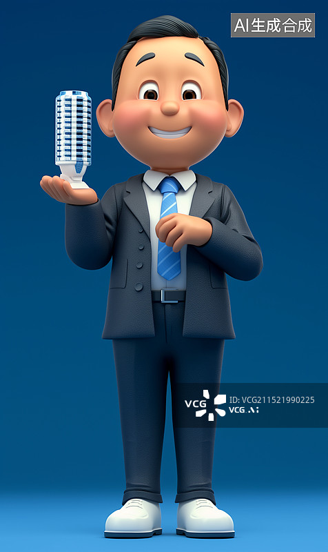 【AI数字艺术】3D卡通经济学家图片素材