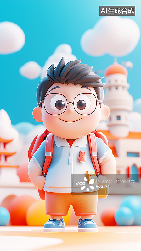 【AI数字艺术】外出旅行背包客图片素材