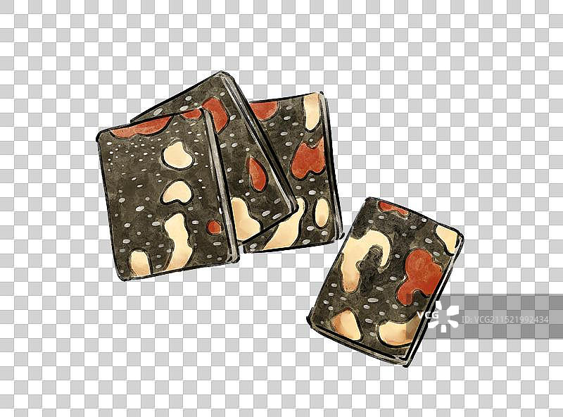 中医药材中药养生补品阿胶手绘风格国风插画元素图片素材