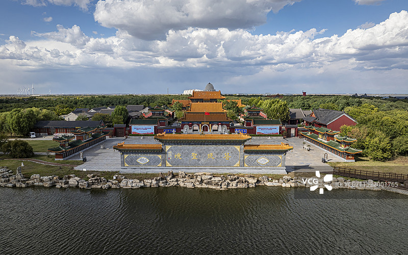 河北省唐山市乐亭县菩提岛航拍图片素材