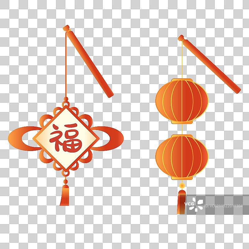 矢量中国结灯笼免抠素材图片素材