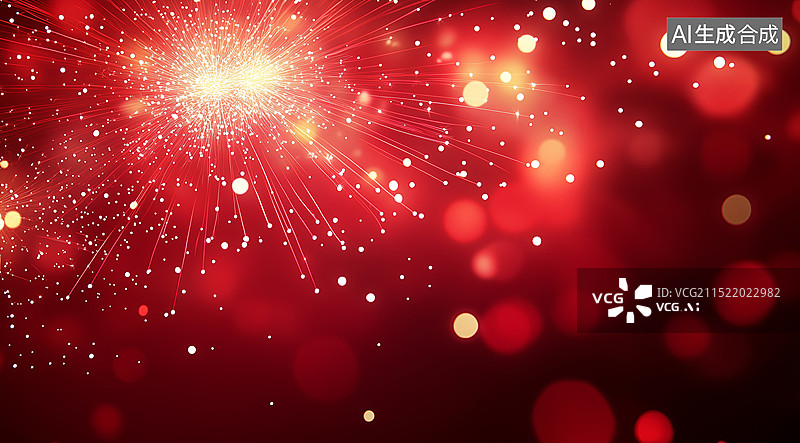 【AI数字艺术】璀璨星光烟花背景图片素材