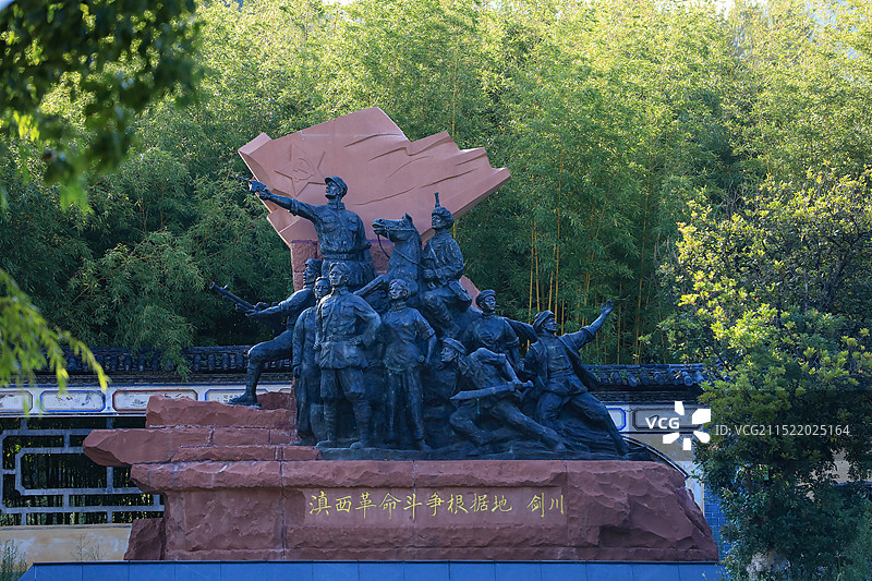 红军长征雕塑图片素材