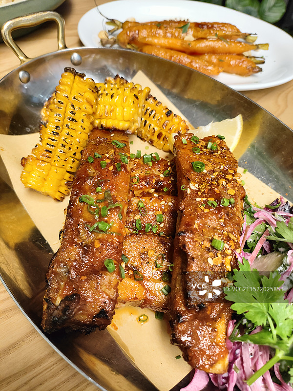 烤玉米排骨图片素材