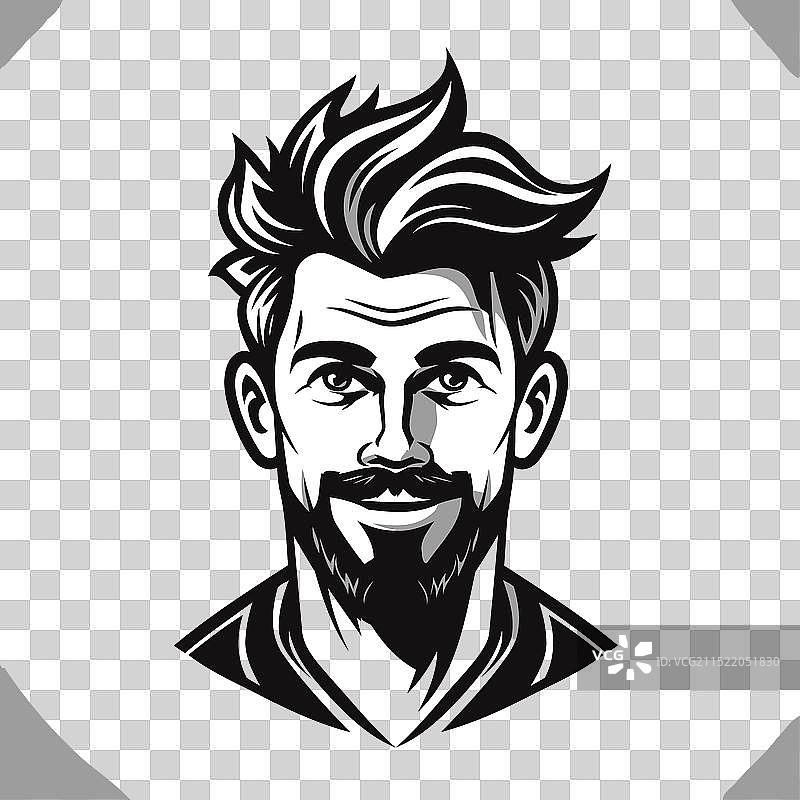 有胡子的男子肖像图片素材