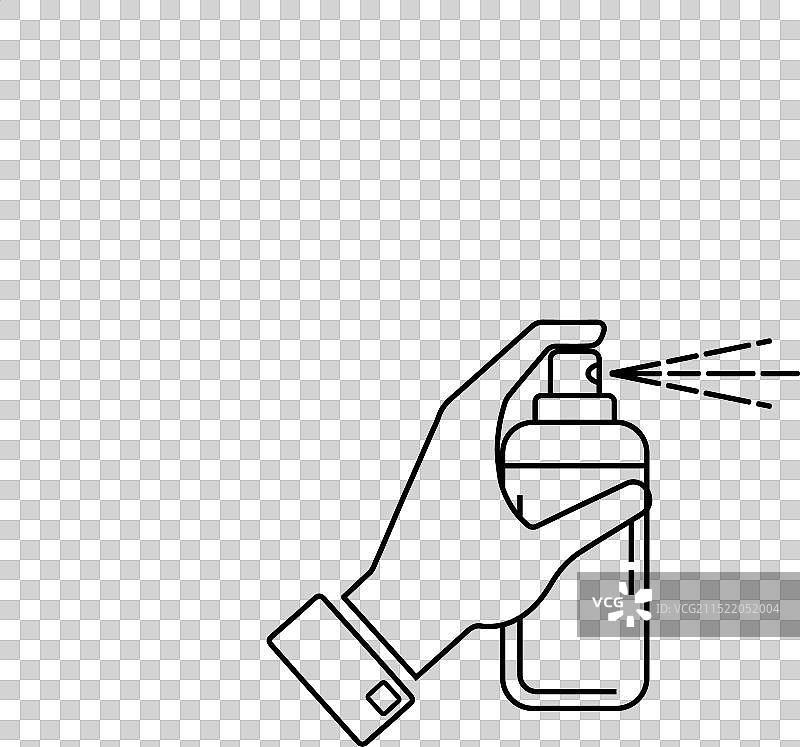 喷雾瓶隔离线条图标空气清新剂标志图片素材
