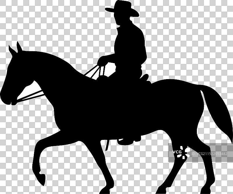 白色背景上的骑马者黑色图标图片素材